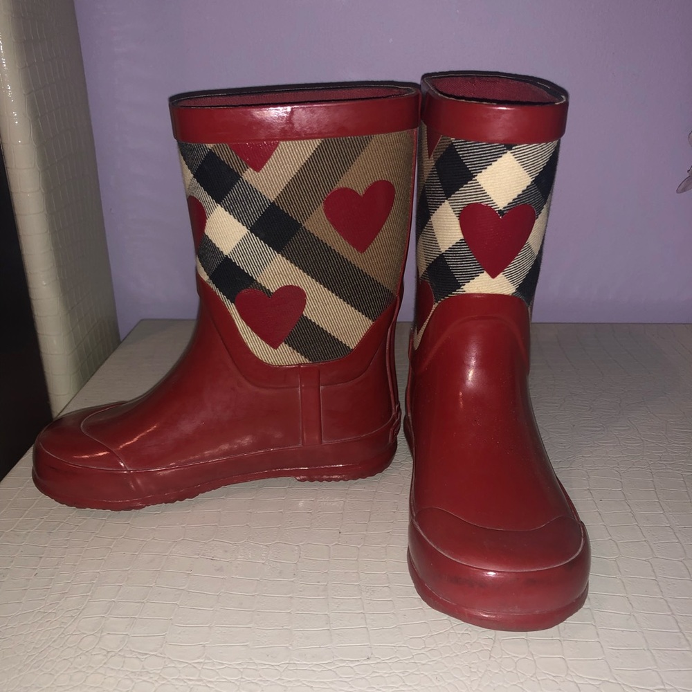 Burberry Girls Rain Boot Size 26